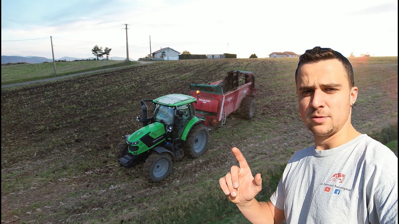 Epandage de fumier avec le nouveau tracteur - Deutz 6120 TTV