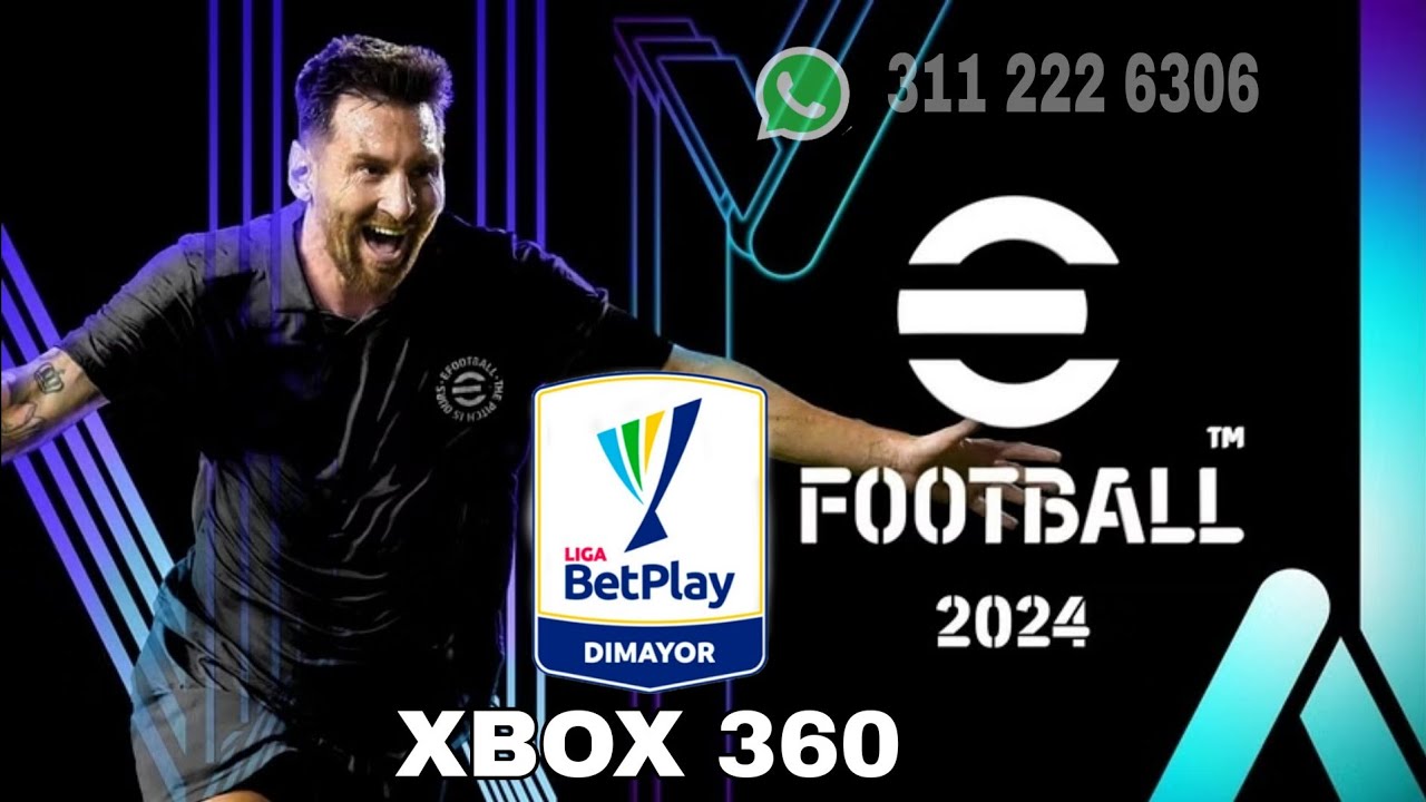 Pes 2024 para Xbox 360 Rgh 5.0 + Fichajes 2024 Luis suarez Inter de Miami y Liga BetPlay 2024