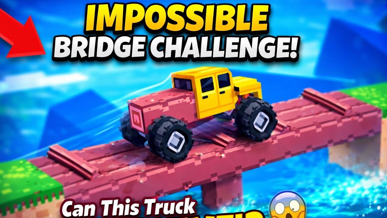 Impossible Bridge Challenge! Can This Truck Survive the Crazy Crossing? 😱🔥