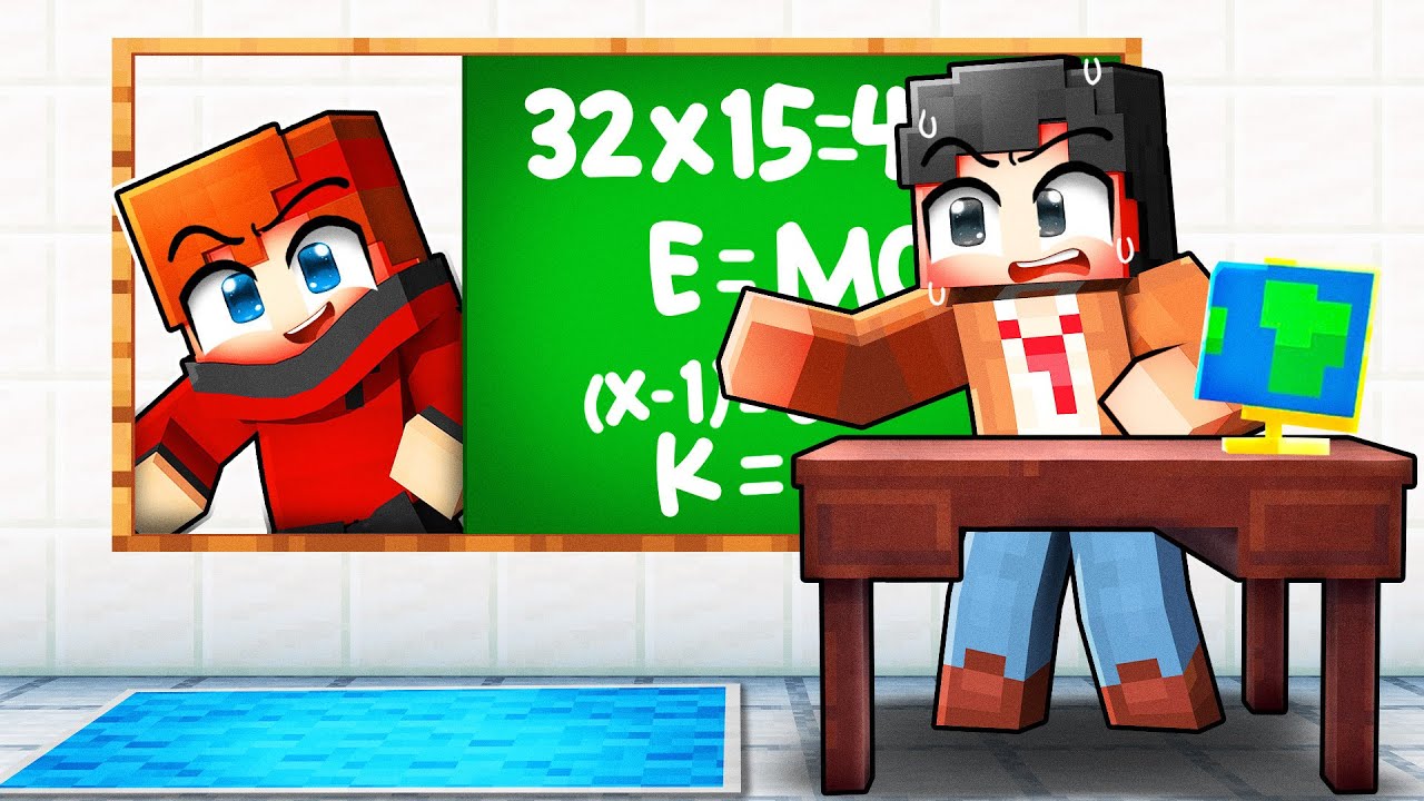 Le professeur VS l'élève jouent à CACHE-CACHE sur Minecraft!