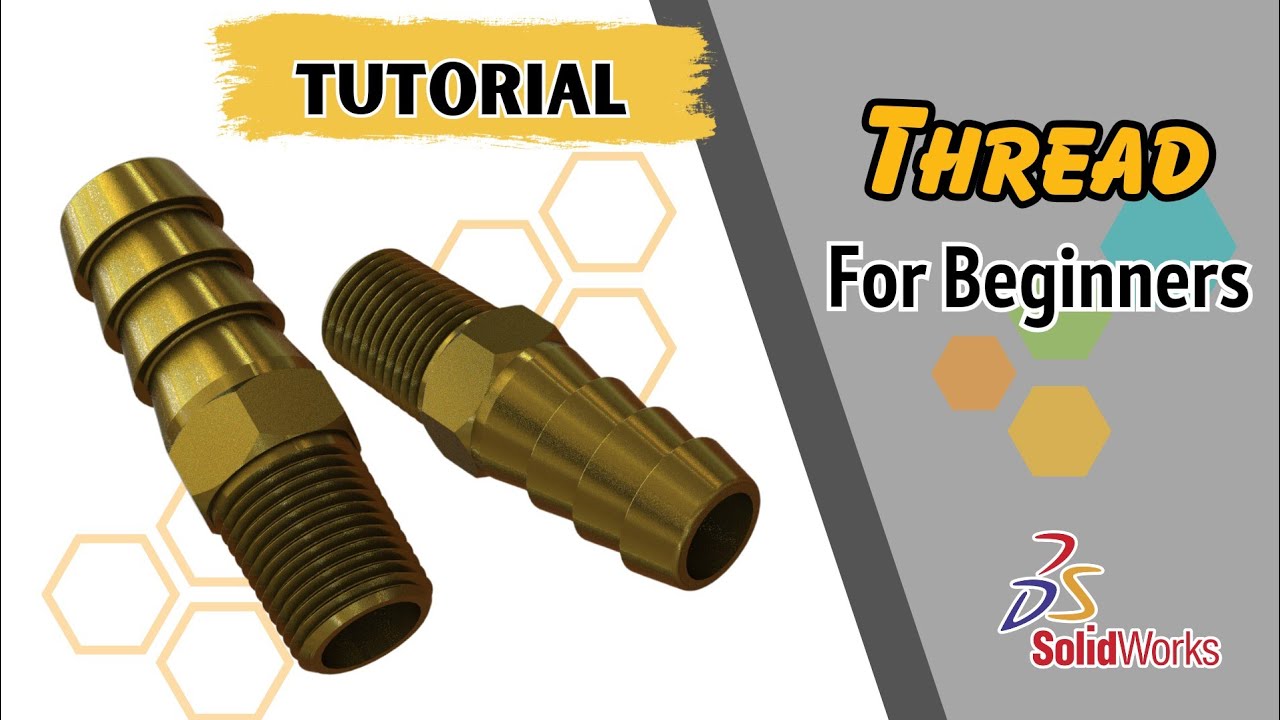 SOLIDWORKS Thread Feature Tutorial  - Nipple