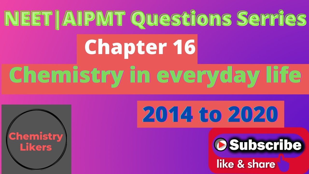 Chapter 16: Chemistry in everyday life. 12th|CBSE|NEET|JEE|.