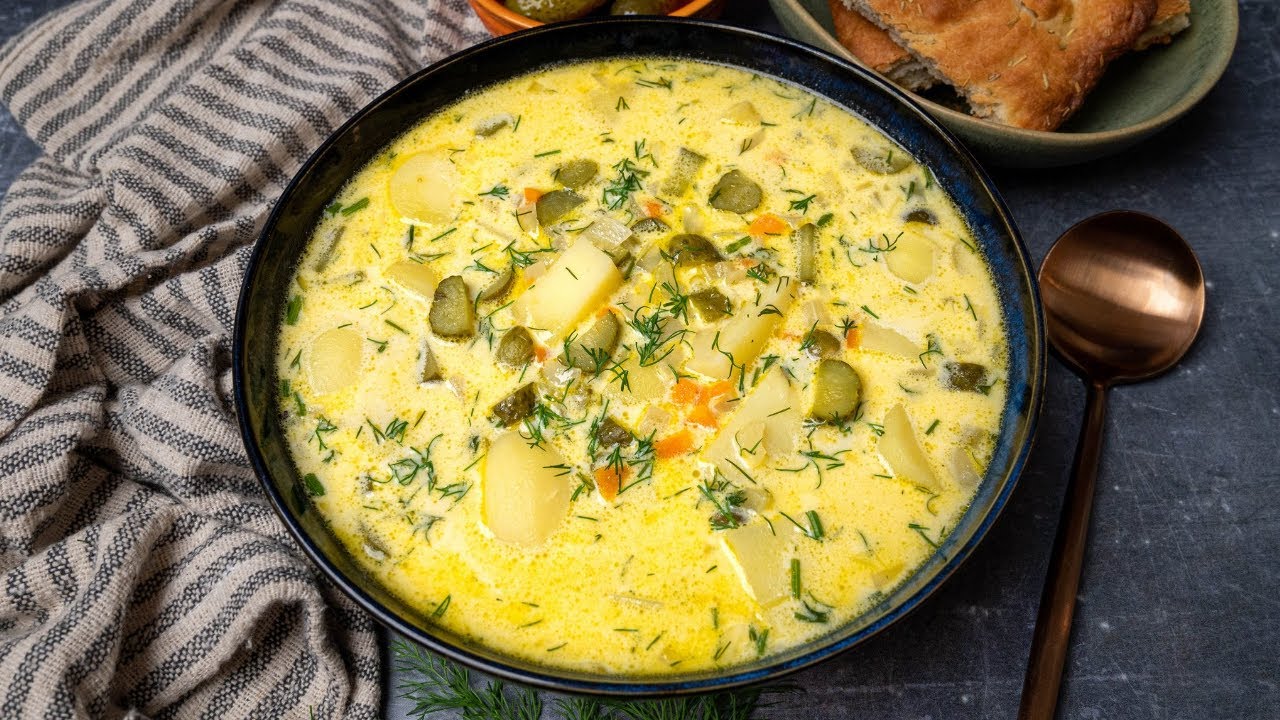 Creamy Dill Pickle Soup Zupa Og&oacute;rkowa