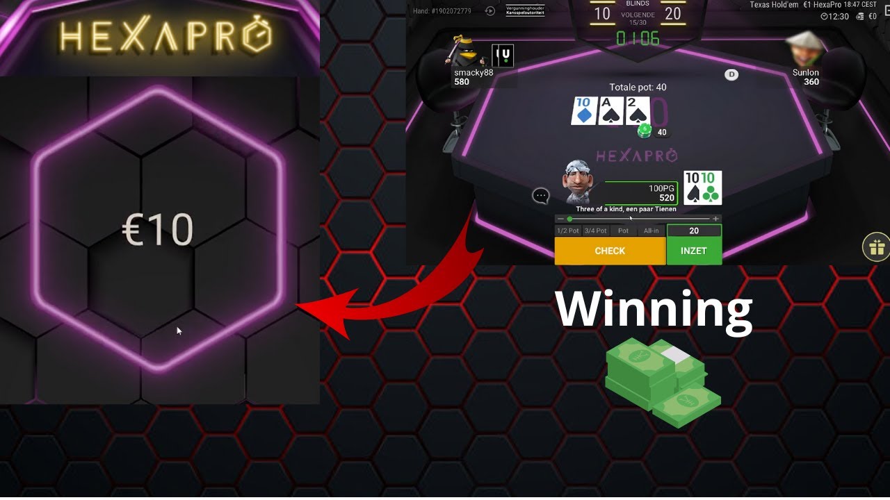 Poker | 10 Euro Profit Hexapro Game 💯 | #poker #unibet