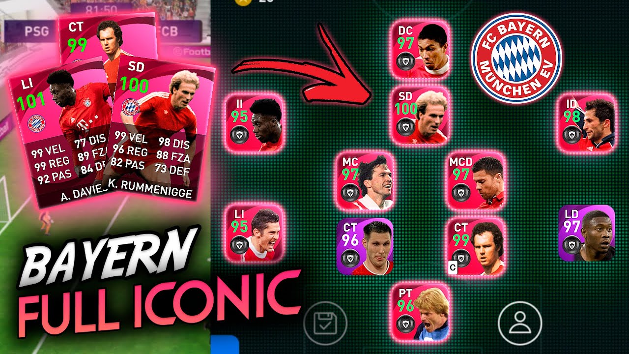 La PODEROSA plantilla del BAYERN FULL ICONIC 🔥 | PES 2021 Mobile | Rabanillo