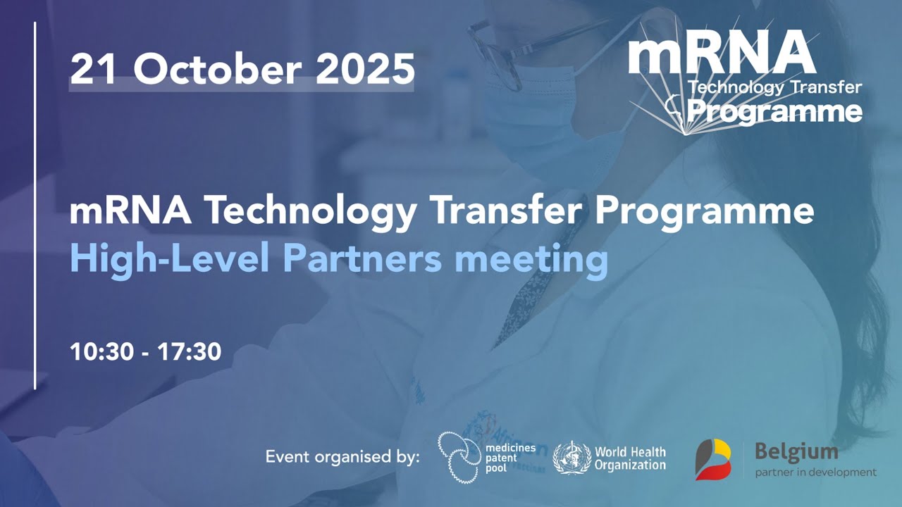 #mRNATechnology Transfer Programme High Level Event on 21 October 2025 in Brussels