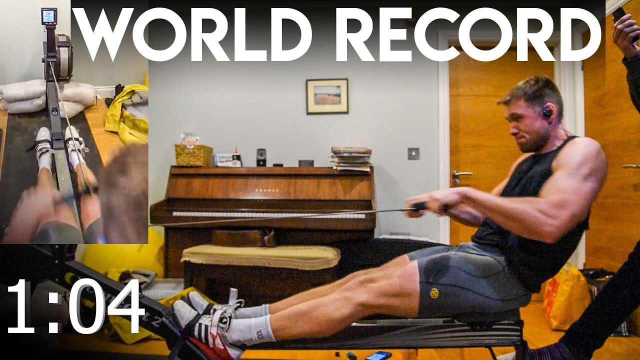 WORLD RECORD 500m erg test rowing machine 2020 | Phil Clapp