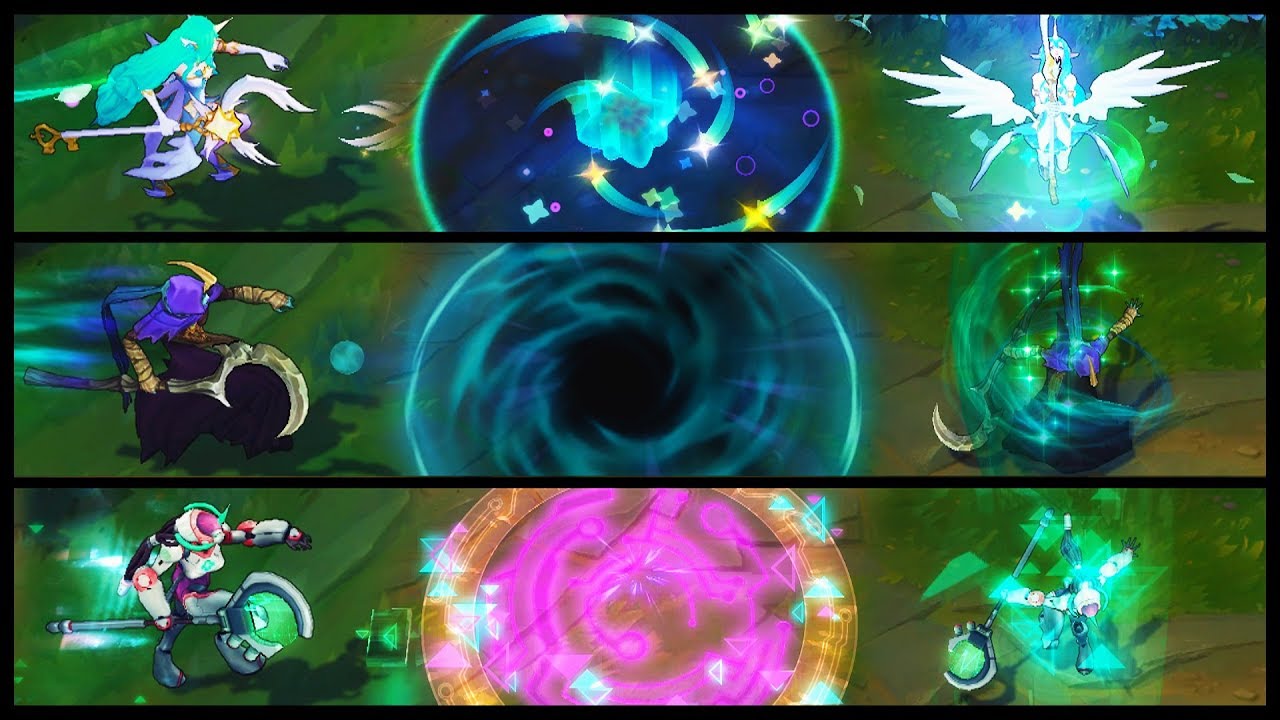 Star Guardian Soraka vs Reaper vs Program Epic Skins Comparison (League of Legends)