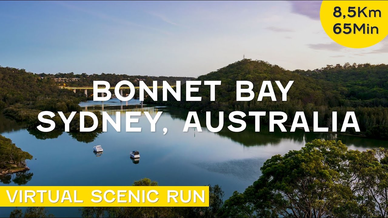 【4K】🇦🇺 Virtual Scenic Run - 8,5km | Bonnet Bay, Sydney, Australia | Running Videos For Treadmill