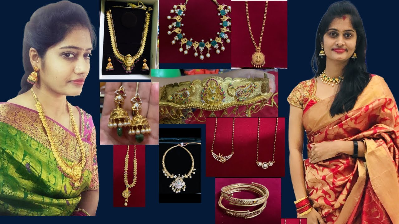 My gold collection||Latest22ctgolddesigns||Wedding jewe||lightweight gold collection||teluguvlog