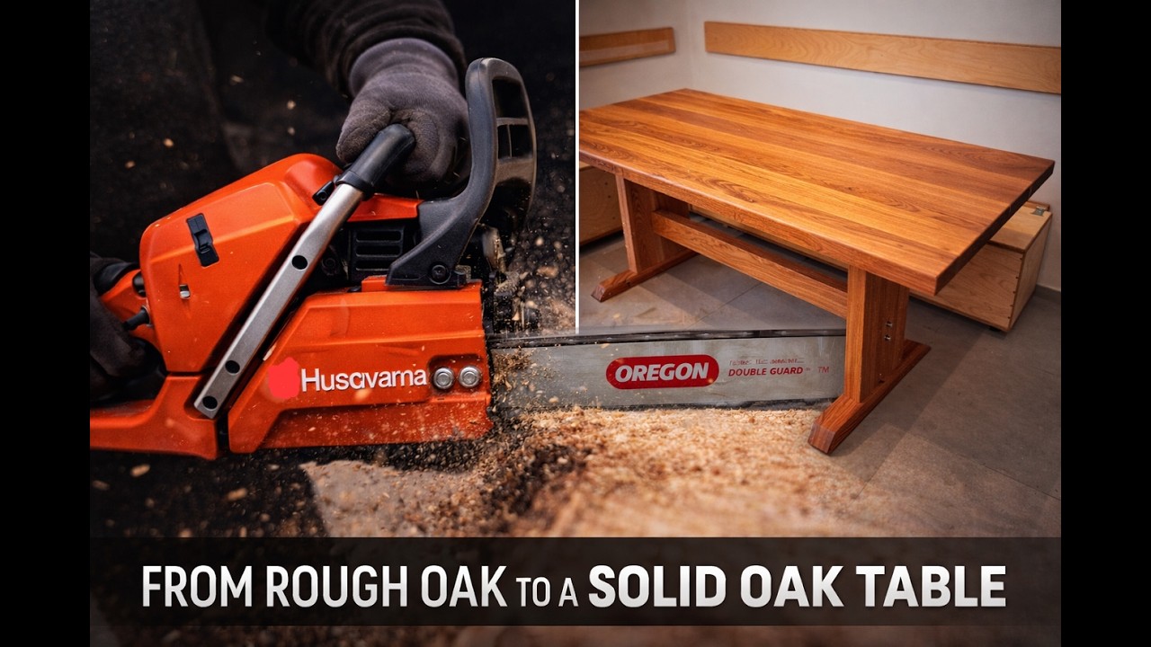 From Rough Oak to a Solid Table / Full Bulid