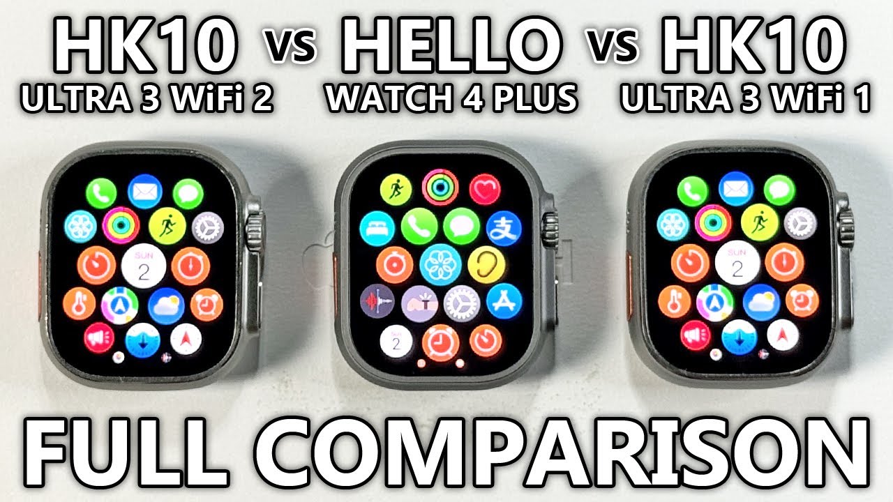 HK10 Ultra 3 WiFi 2 vs Hello Watch 4 Plus vs HK10 Ultra 3 WiFi 1 FULL COMPARISON! Top 1 SmartWatch!