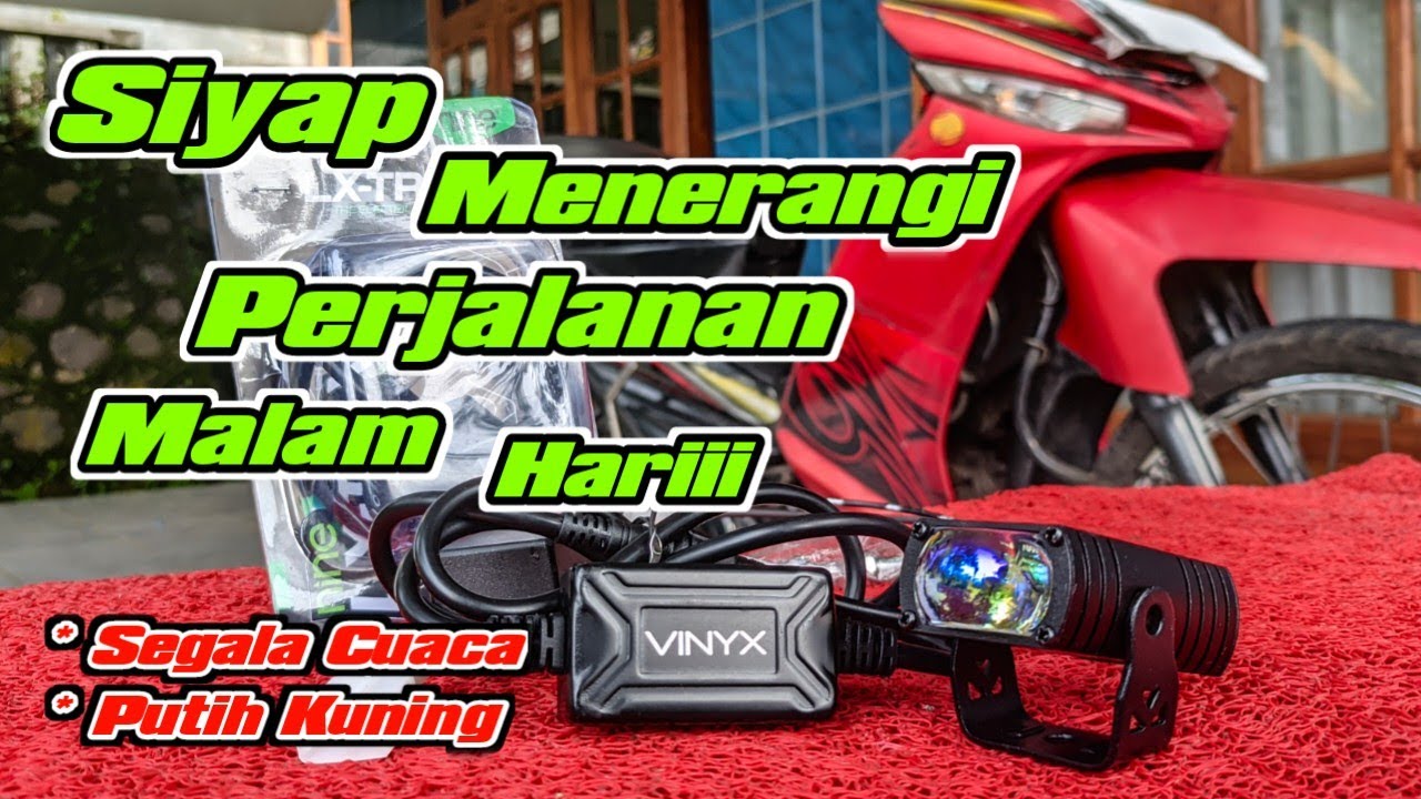 Pasang Lampu LED Vinyx GT1 slim Tembak sorot Yamaha Vega ZR RR Sirius E115M crypton spark