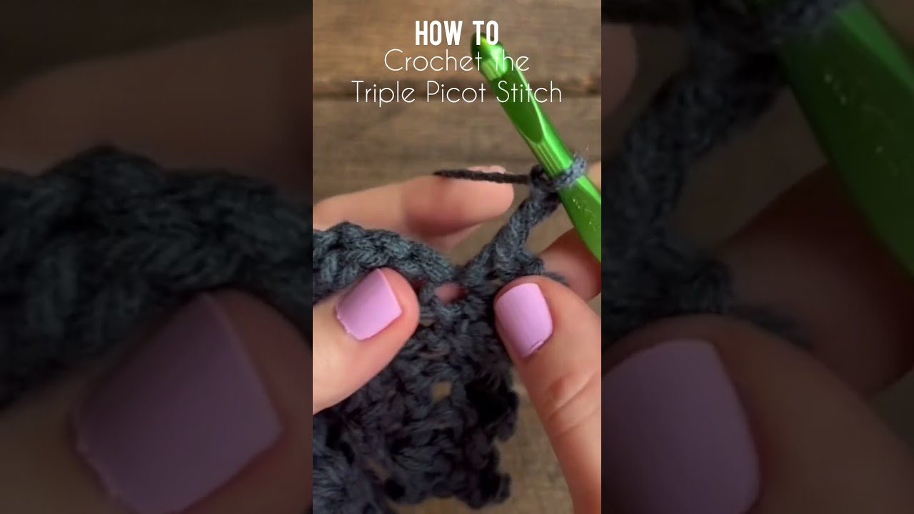 How to Crochet the Triple Picot Stitch🧶 Crochet, Garden, Repeat