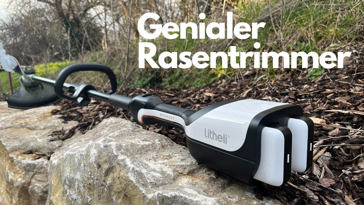 extrem leichter Rasentrimmer Litheli U20 2x20V I unboxing und test