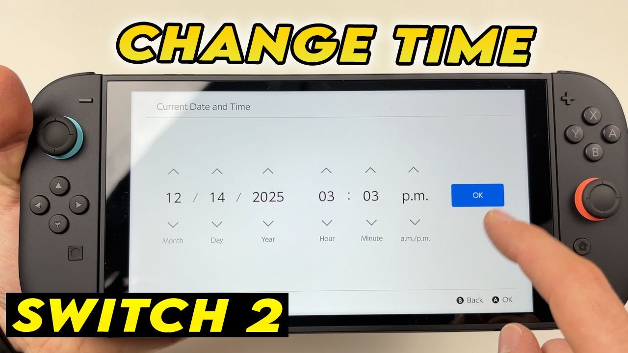 Как изменить время на Nintendo Switch 2
