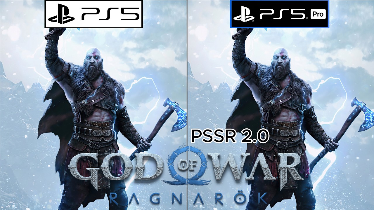 God of War Ragnar&ouml;k PS5 vs PS5 Pro PSSR 2.0 - Graphics Comparison - Framerate - Loading Times
