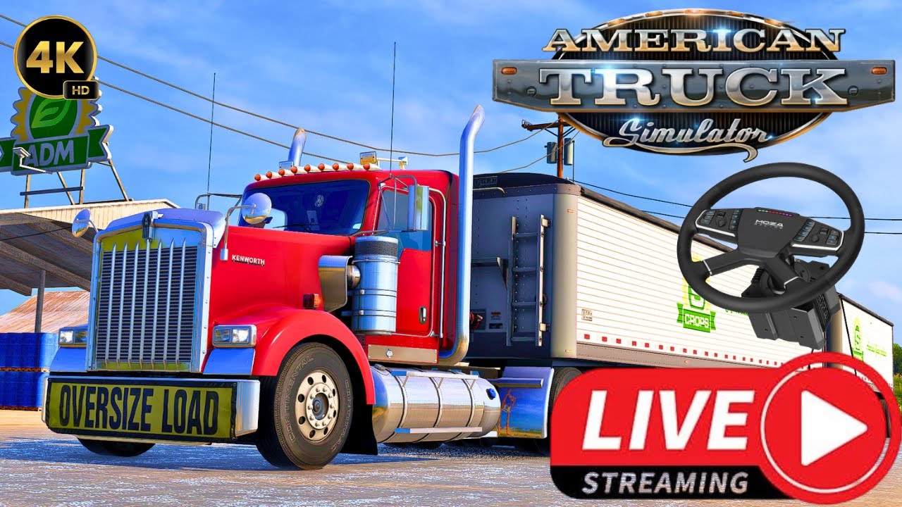 ATS Live | Kenworth W900B Legend 🚛 | Moza R5 + TSW POV | USA Exploration | Snowymoon v2