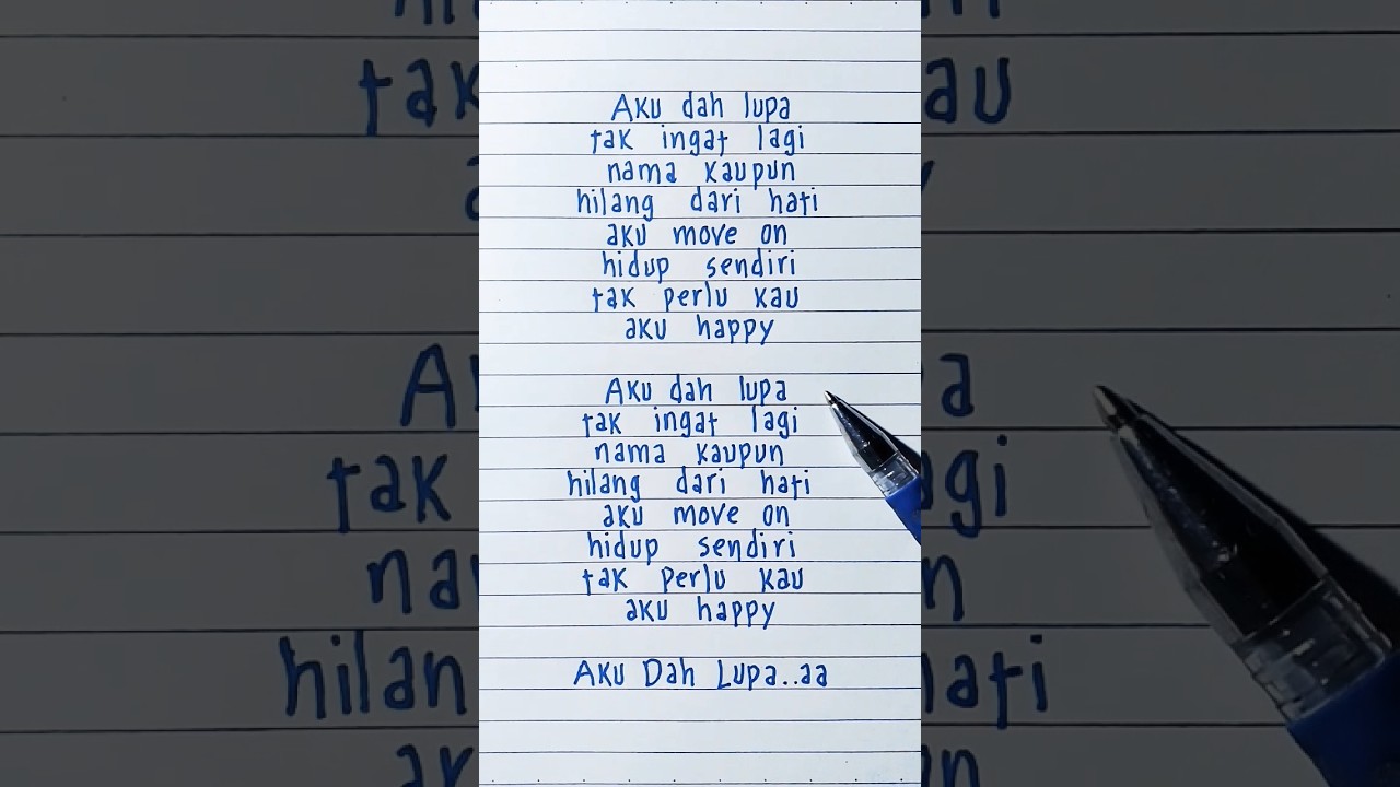 Aku Dah Lupa &middot; MikkyZia &middot; Lyrics