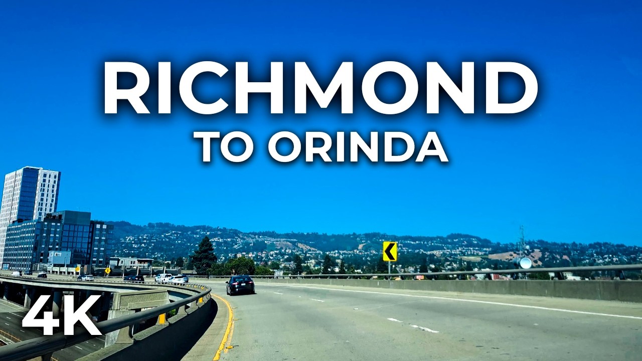Driving Richmond to Orinda 4K | Bay Area Freeway & Hill Views | Real Car Sounds