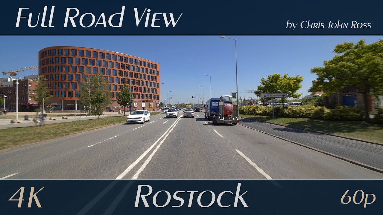 Rostock Germany: Nördliche Altstadt, Östliche Altstadt - Warnowufer, Am Strande - 4K (UHD/2160p/60p)