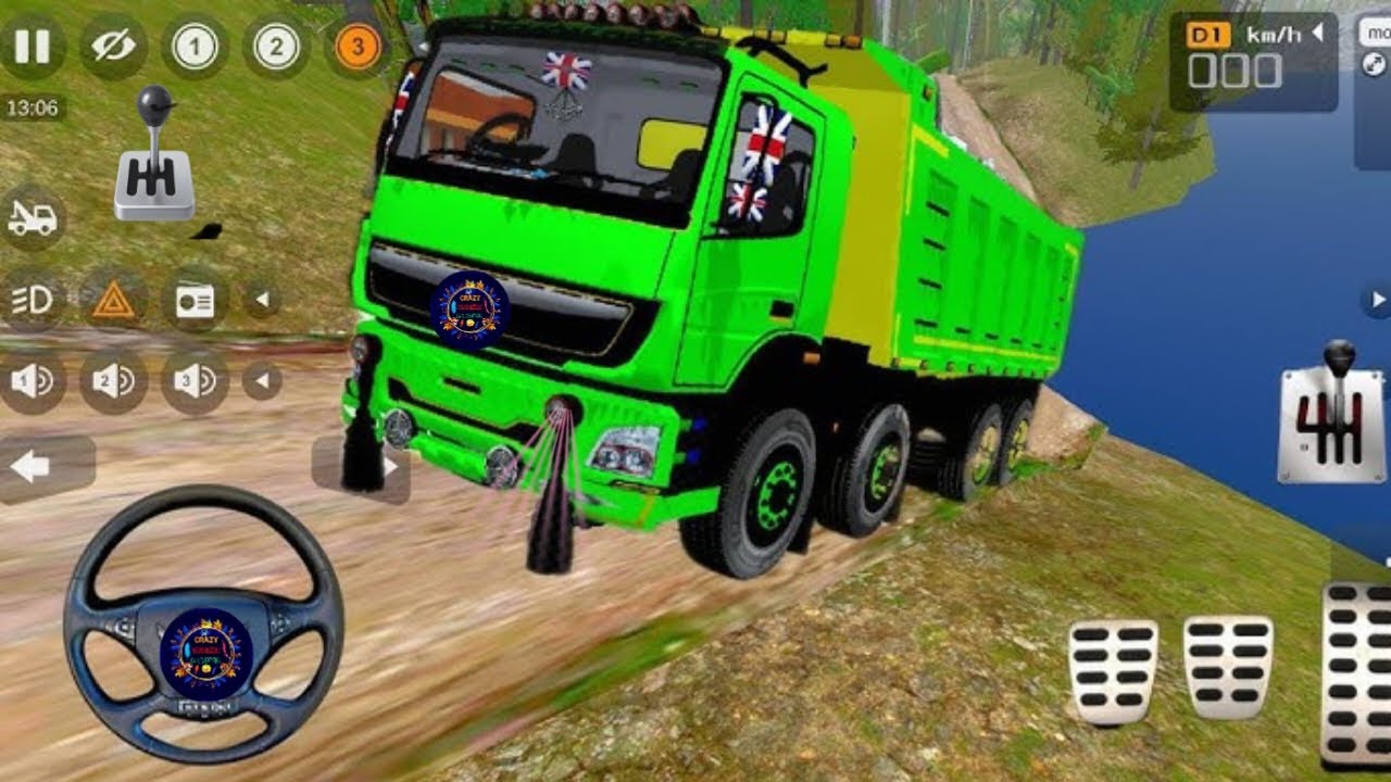 MONSTER TRUCK DRIVING 12 WHEELER TIPPER TRUCK DRIVING BUS SIMULATOR INDONESIA 
