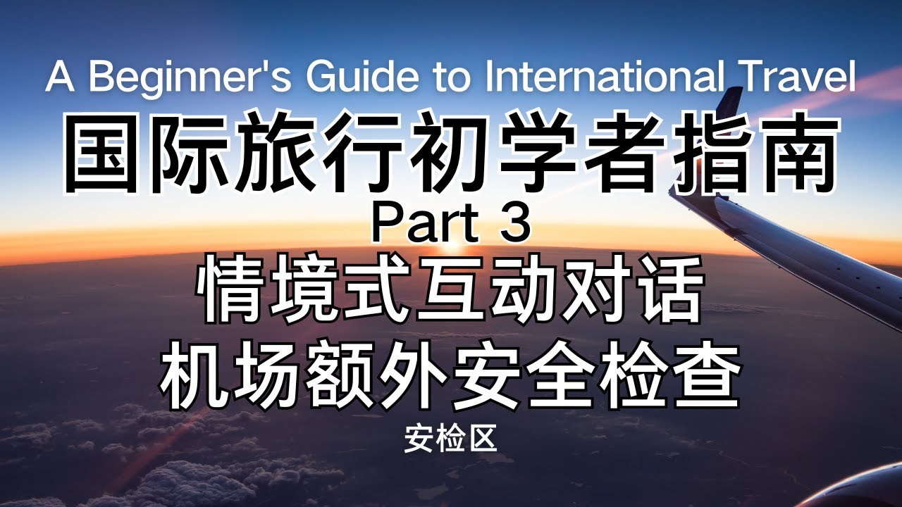 安全检查 Security check / 情景式互动对话  / 国际旅行初学者指南 part 3