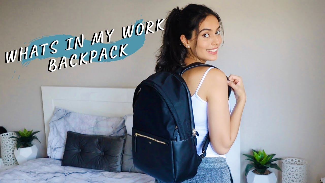 WHAT'S IN MY WORK BACKPACK? | BAG GOALS | BANKING + CONSULTING | WHAT I WEAR 9-5 | bySanjna