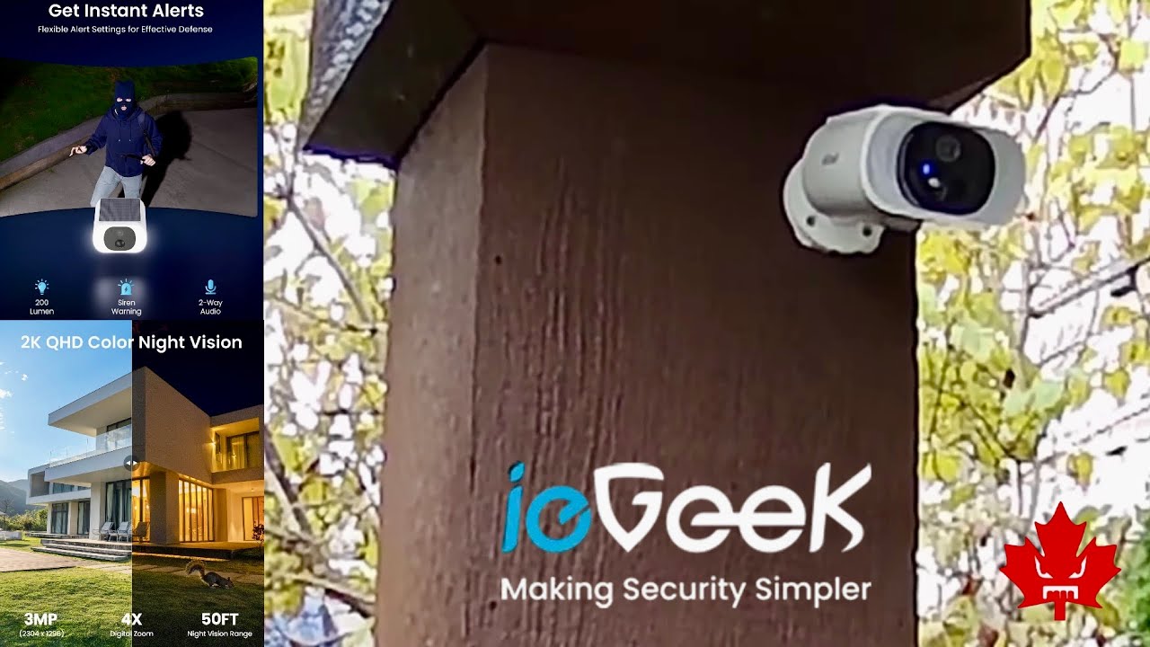 ieGeek S1 2K Solar Powered Security Camera