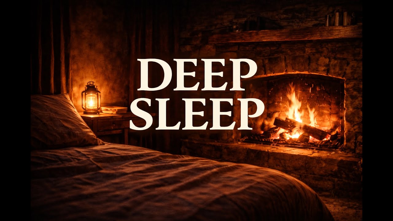 Deep Sleep Fireplace Sounds (No Music) | Cozy Fire Crackling for Sleeping Fast