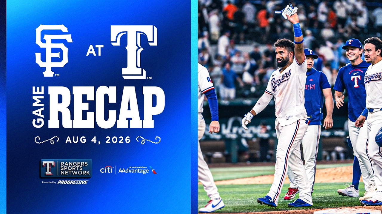 Rangers vs Giants Game Recap 8/4/2026 | Rangers Sports Network | Presented by Citi AAdvantage