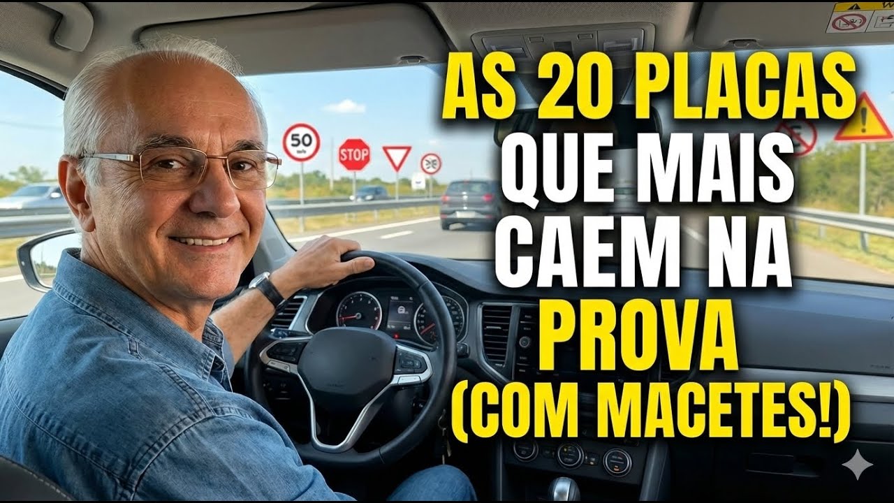 NÃO FAÇA A PROVA Sem Ver Estas 20 Questões de 20 Questões de Placas! As Mais Cobradas.