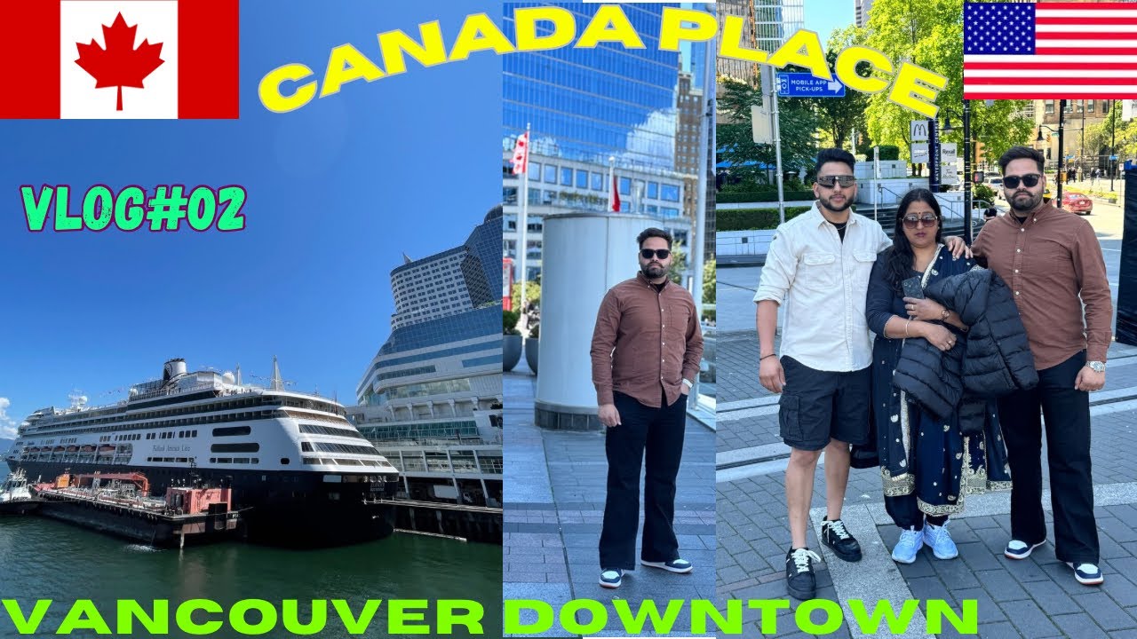 🇨🇦Vancouver Canada Place BC Vlog | America poch gye finally / USA 🇺🇸 border @Honeygillvlogs64