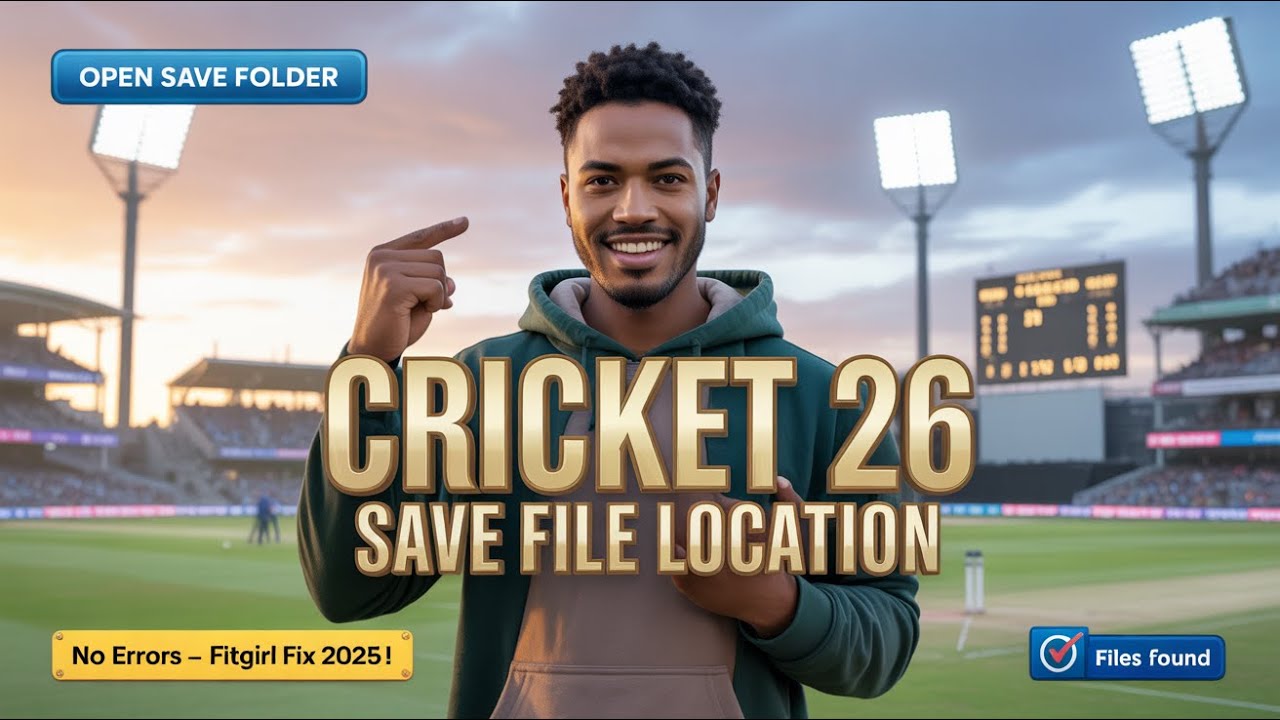 Расположение файла сохранения Cricket 26 (FitGirl Repack 2025)