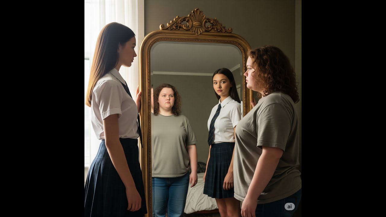 AI Body Swap :  Overweight woman swaps bodies with young student #bodyswap #bodyswitch #ai #film