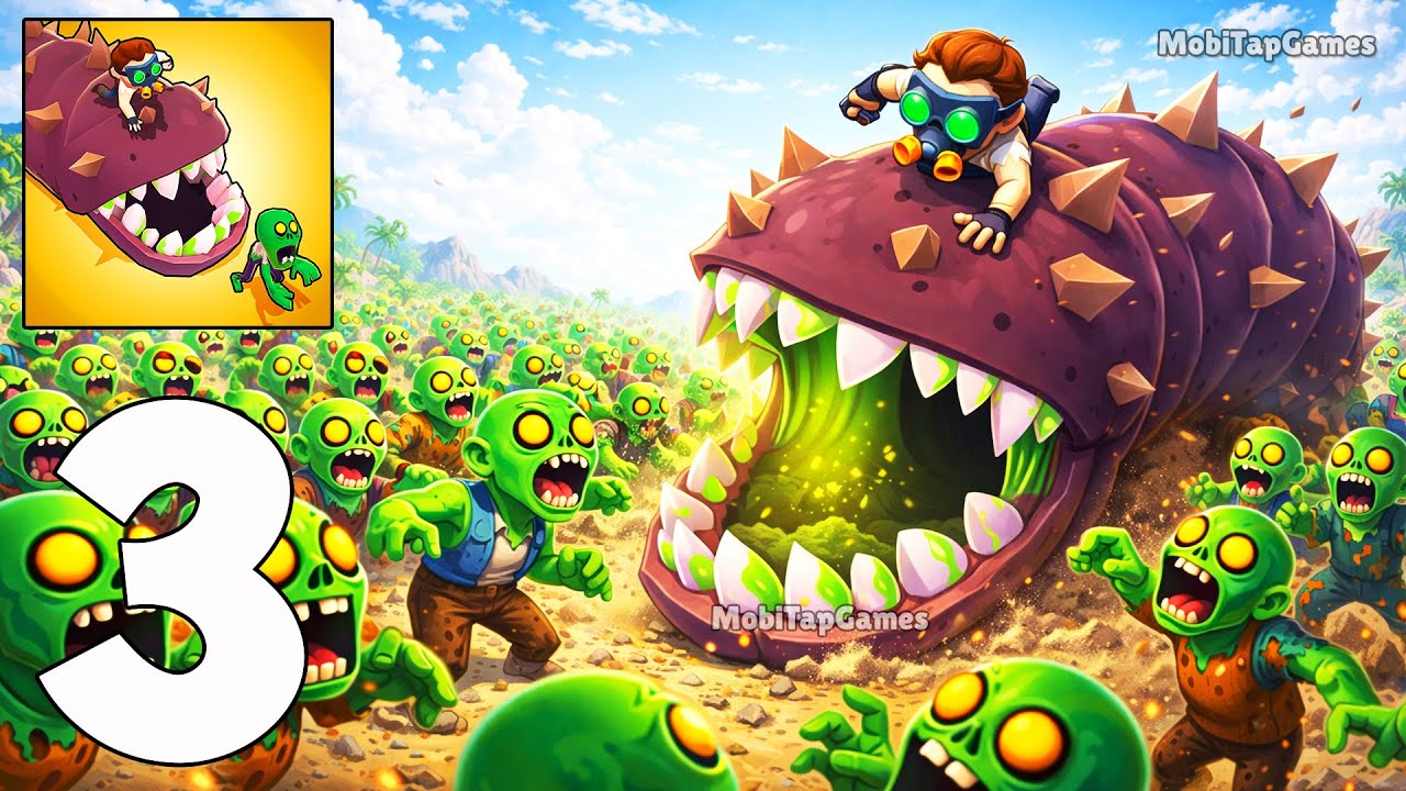 Apocalypse Worm Zombie Strike — Ultimate Gameplay Walkthrough Part 3 (iOS, Android)