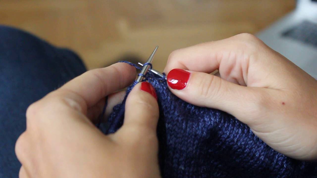 La m&eacute;thode continentale (3) : tricoter la maille endroit