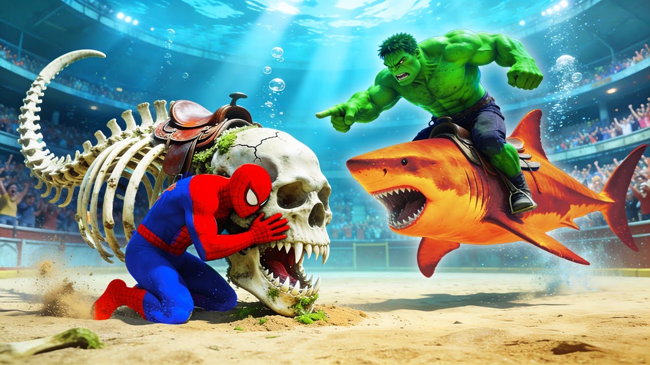SPIDER-MAN Wins The Magic Giant SHARK Racing Championship | Epic GTA 5 Challenge Funny Games