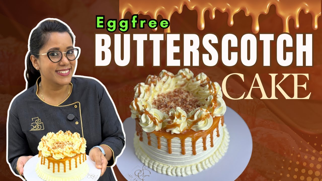 Ирисный торт без яиц | #bakealongwithsangeeta #eggfreebaking #youtubelive #butterscotchcake