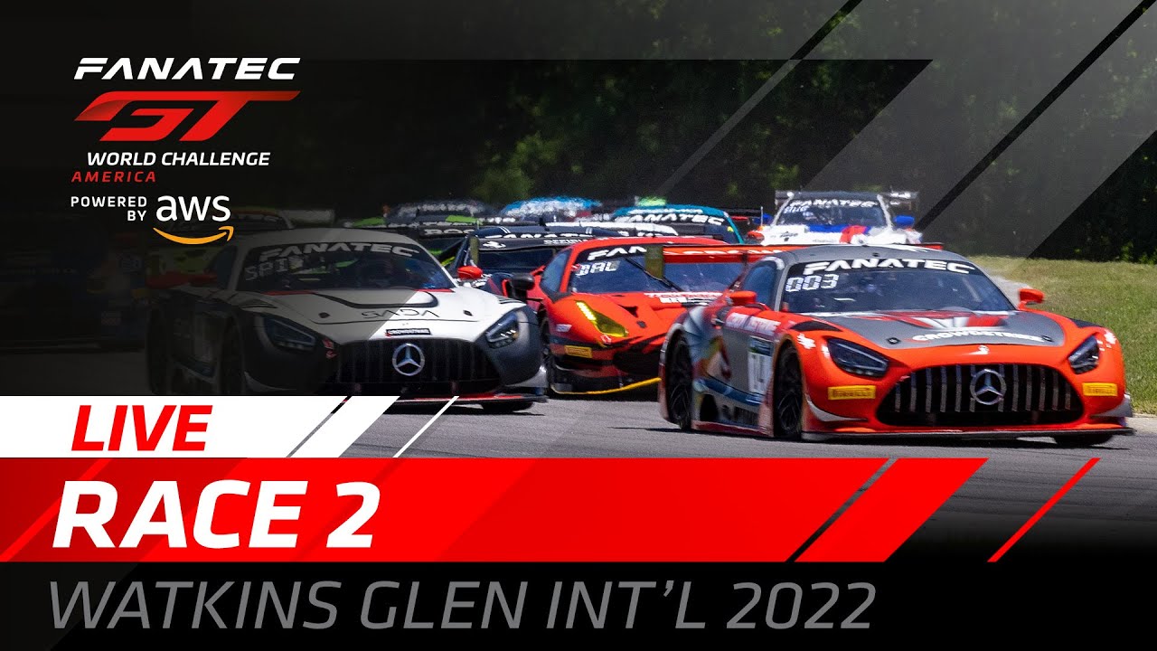 LIVE | Race 2 | Watkins Glen | Fanatec GT World Challenge America Powered by AWS 2022