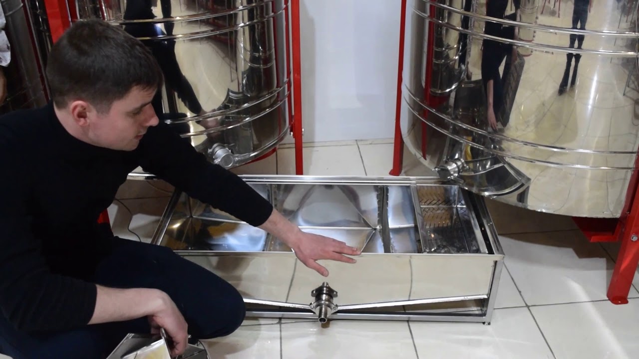 Новинка ! Горизонтальный бак-отстойник для фильтрации меда.