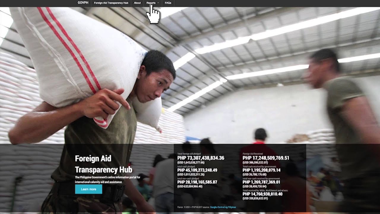 FAiTH: The PH transparency site for int'l calamity assistance