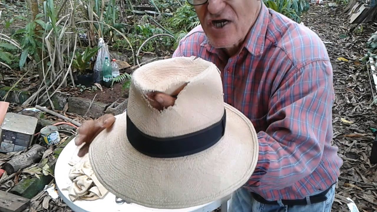CHAPÉU PANAMÁ RASGADO COMO RECUPERAR  MUITO FÁCIL