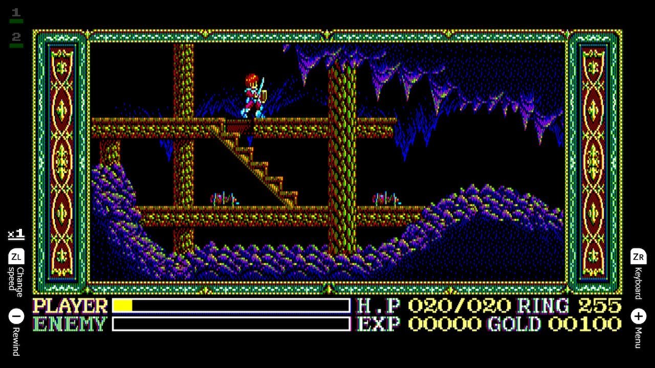 EGGCONSOLE WANDERERS FROM Ys PC-8801mkIISR Gameplay ⛏️ Nintendo Switch - Side-scrolling RPG