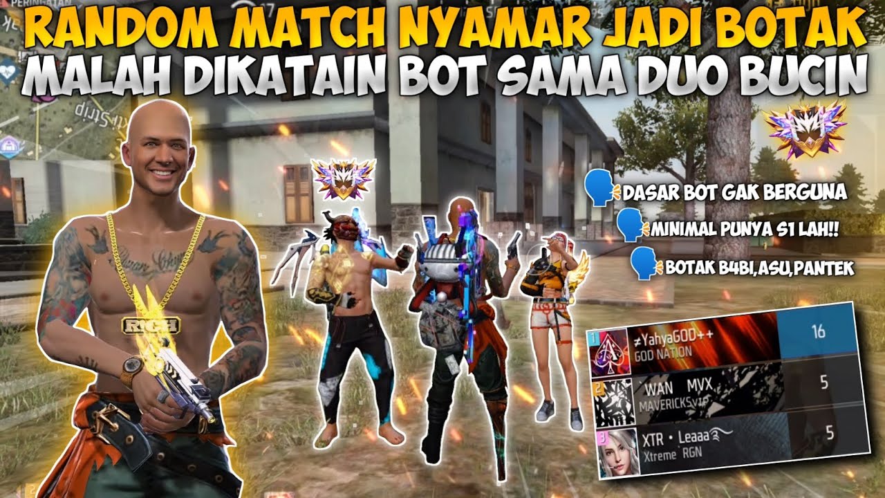 RANDOM MATCH NYAMAR JADI BOTAK?! GUA MALAH DIHINA DIKATAIN BOT SAMA DUO BUCIN INI!!