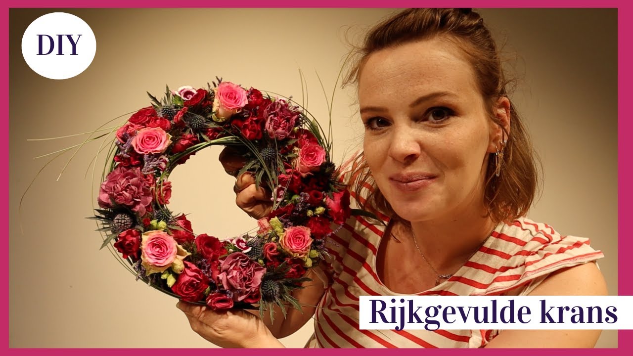 Bijzondere rijkgevulde KRANS 🌸💐 | Cursus Bloemschikken #237 | Carlein Tukkers