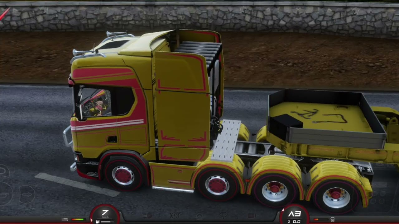 Eight-wheel trailer truck simulator 