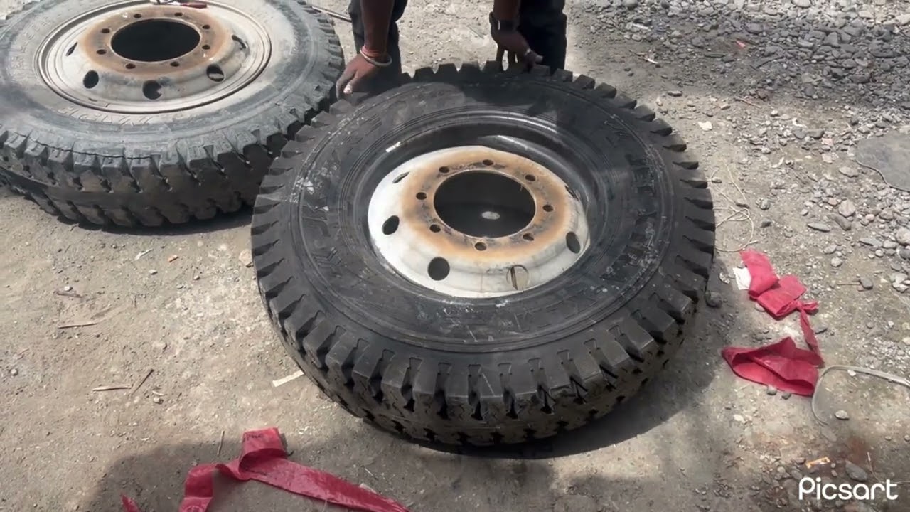 #damper new tyre fiting #825/20 havey duty tyre apolo