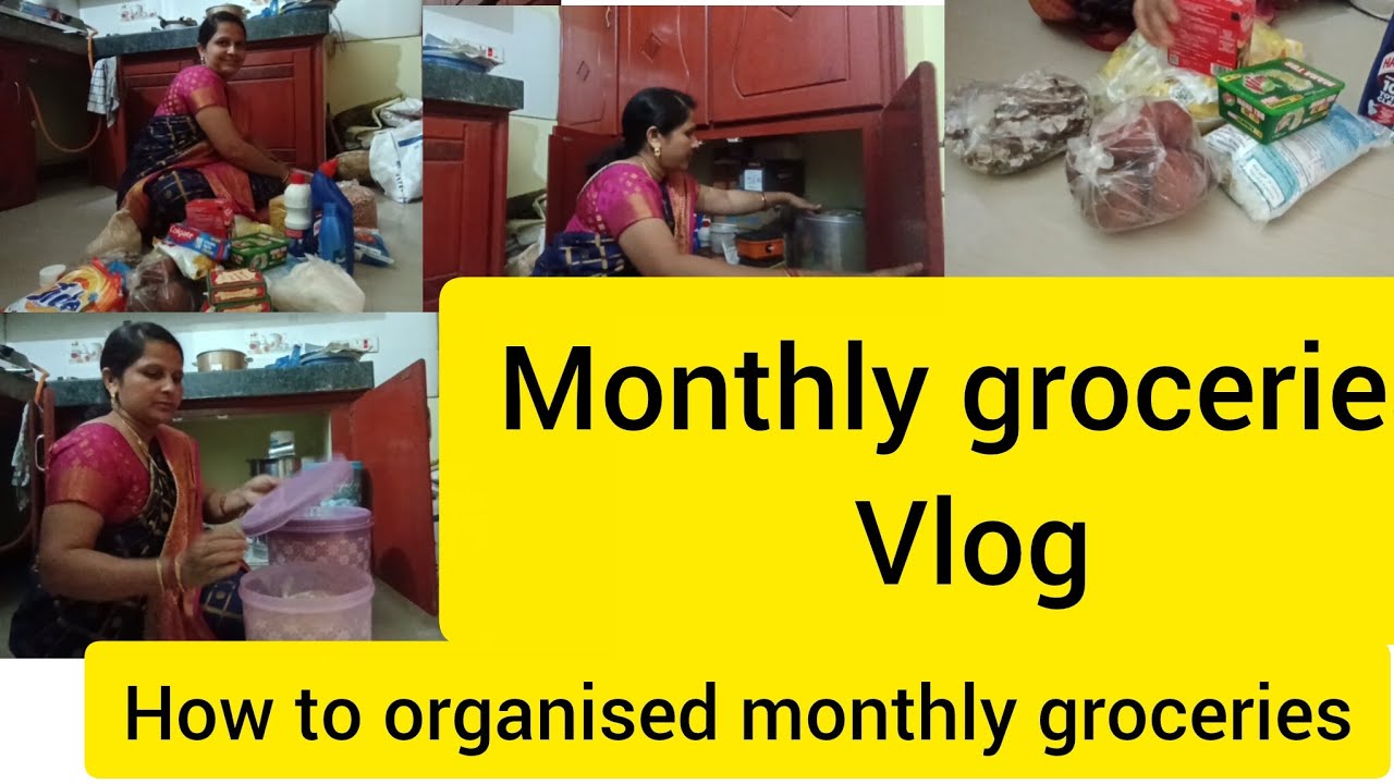 #monthly groceries#నెల రోజులకు సరిపడా సరుకులను ఎలా ఎలా సర్దుకున్నాను. మీ చందు 