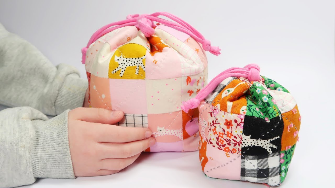 Kinchaku Project Bag - easy tutorial and sewing pattern